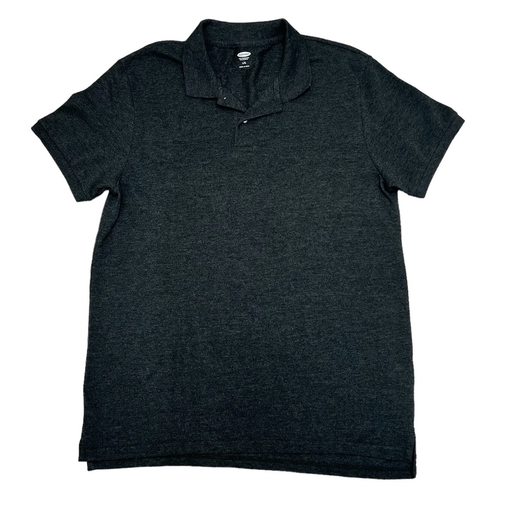 OLD NAVY IRON GRAY HEATHER CLASSIC FIT POLO
